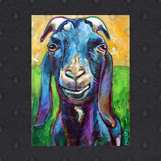 Lucian the BLACK FARM GOAT by Robert Phelps by RobertPhelpsArt